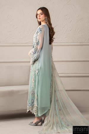 Luxury Formal Aqua Embroidered Chiffon Suit Mbcs-W2508Aq 16 Mcs 25108 Aquaa Imanistudio.com