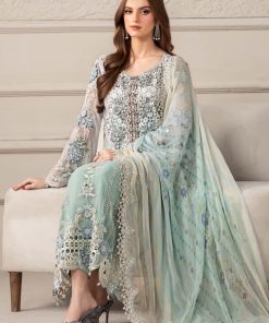 Luxury Formal Aqua Embroidered Chiffon Suit Mbcs-W2508Aq 11 Mcs 25108 Aquab Imanistudio.com