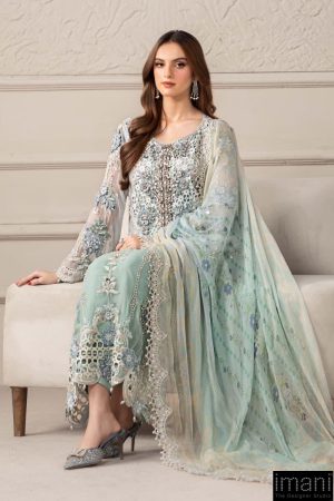 Luxury Formal Aqua Embroidered Chiffon Suit Mbcs-W2508Aq 11 Mcs 25108 Aquab Imanistudio.com