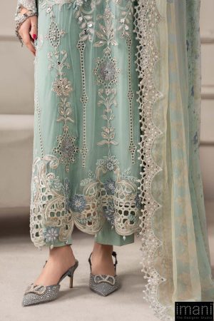 Luxury Formal Aqua Embroidered Chiffon Suit Mbcs-W2508Aq 15 Mcs 25108 Aquae Imanistudio.com