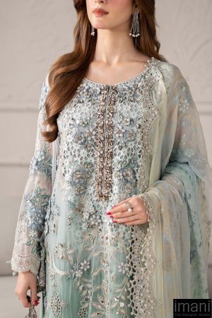 Luxury Formal Aqua Embroidered Chiffon Suit Mbcs-W2508Aq 14 Mcs 25108 Aquaf Imanistudio.com