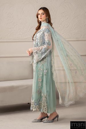 Luxury Formal Aqua Embroidered Chiffon Suit Mbcs-W2508Aq 10 Mcs 25108 Aquah Imanistudio.com