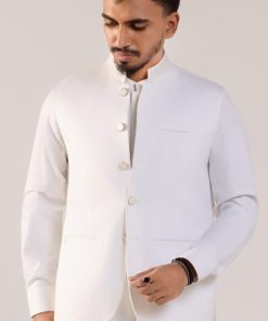 3Pcs Meraki Poly/Cotton Pearl White Kameez/Pants &Amp; Waistcoat Suit: Imist-2516Pw 10 Meraki 2516Awhtec Imanistudio.com