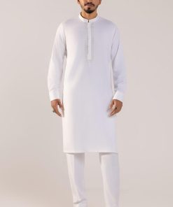 3Pcs Meraki Poly/Cotton Pearl White Kameez/Pants &Amp; Waistcoat Suit: Imist-2516Pw 11 Meraki 2516Whte Imanistudio.com