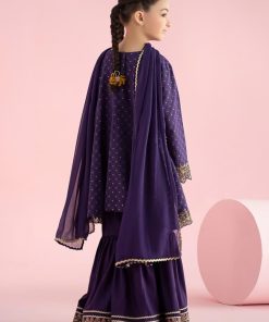 Mariab Kids Deep Purple Embroidered Filament Viscose Suit Mbkd-W2512Dp 16 Mkd W2512Purpala Imanistudio.com
