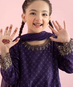 Mariab Kids Deep Purple Embroidered Filament Viscose Suit Mbkd-W2512Dp 14 Mkd W2512Purpald Imanistudio.com