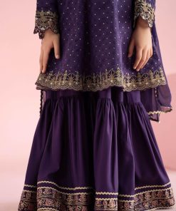 Mariab Kids Deep Purple Embroidered Filament Viscose Suit Mbkd-W2512Dp 15 Mkd W2512Purpale Imanistudio.com