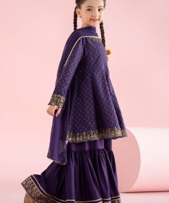 Mariab Kids Deep Purple Embroidered Filament Viscose Suit Mbkd-W2512Dp 10 Mkd W2512Purpalh Imanistudio.com
