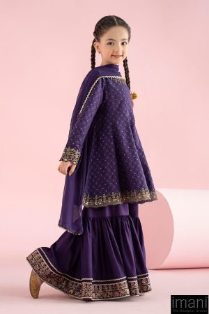 Mariab Kids Deep Purple Embroidered Filament Viscose Suit Mbkd-W2512Dp 10 Mkd W2512Purpalh Imanistudio.com