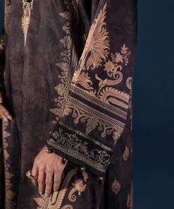 Luxury Formal Black Printed &Amp; Embroidered Satin Silk Suit Mbps-W2502Bp 16 Mps W2502Blackf Imanistudio.com
