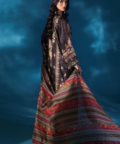 Luxury Formal Black Printed &Amp; Embroidered Satin Silk Suit Mbps-W2502Bp 18 Mps W2502Blackl Imanistudio.com