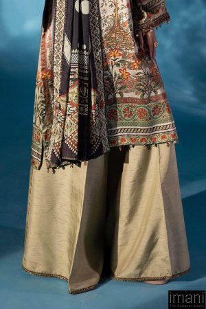 Luxury Formal Skin Colour Printed &Amp; Embroidered Satin Silk Suit Mbps-W2505Sc 15 Mps W2505Offwhiteg Imanistudio.com