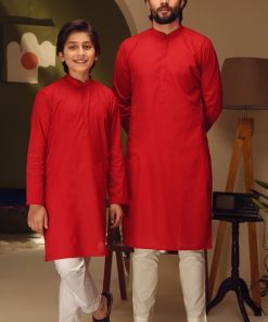 Boys Rio Red 2Pc Self Jacquard Kurta Trousers Suit Imist-2502Rr 7 Rio Red 2506Manb Imanistudio.com