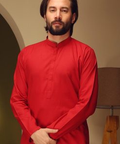 1Pc Men Self-Jacquard Rio Red Kurta Imist-2506Rr 6 Rio Red2506 Manc Imanistudio.com
