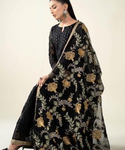 Luxury Formal Black Embroidered Organza Suit Mbds-W2507Bo 12 Sf Ef2309Blkb Imanistudio.com