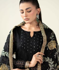 Luxury Formal Black Embroidered Organza Suit Mbds-W2507Bo 14 Sf Ef2309Blkc Imanistudio.com