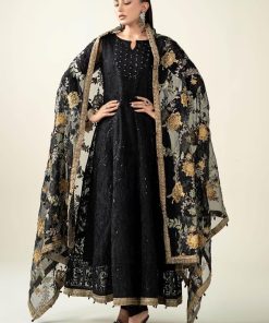 Luxury Formal Black Embroidered Organza Suit Mbds-W2507Bo 13 Sf Ef2309Blkh Imanistudio.com