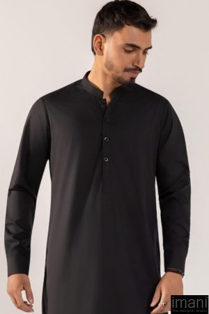 2Pcs Splendid Wash&Amp;Wear Black Shalwar Kameez Suit Imist-2511Bk 8 Splendid2511Ablack Imanistudio.com