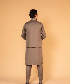 3Pcs Meraki Poly/Cotton Olive Kameez/Pants &Amp; Waistcoat Suit: Imist-2517Lv 13 Meraki Oliveb Imanistudio.com