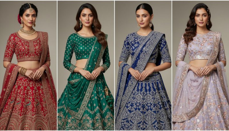 Lehenga Colour Combinations:trending Bridal &Amp; Wedding Picks (2026 Guide) 3 4 Designer Lehenga Styles