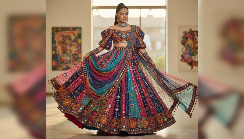 Types Of Lehenga: The Ultimate Guide To Choose Your Perfect Style 20 Women Wearing Panel Mirror Work Lehnga