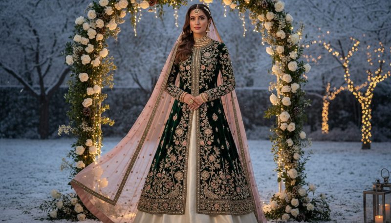 Types Of Lehenga: The Ultimate Guide To Choose Your Perfect Style 7 Bridal Wearing Elegant Jacket Lehnga