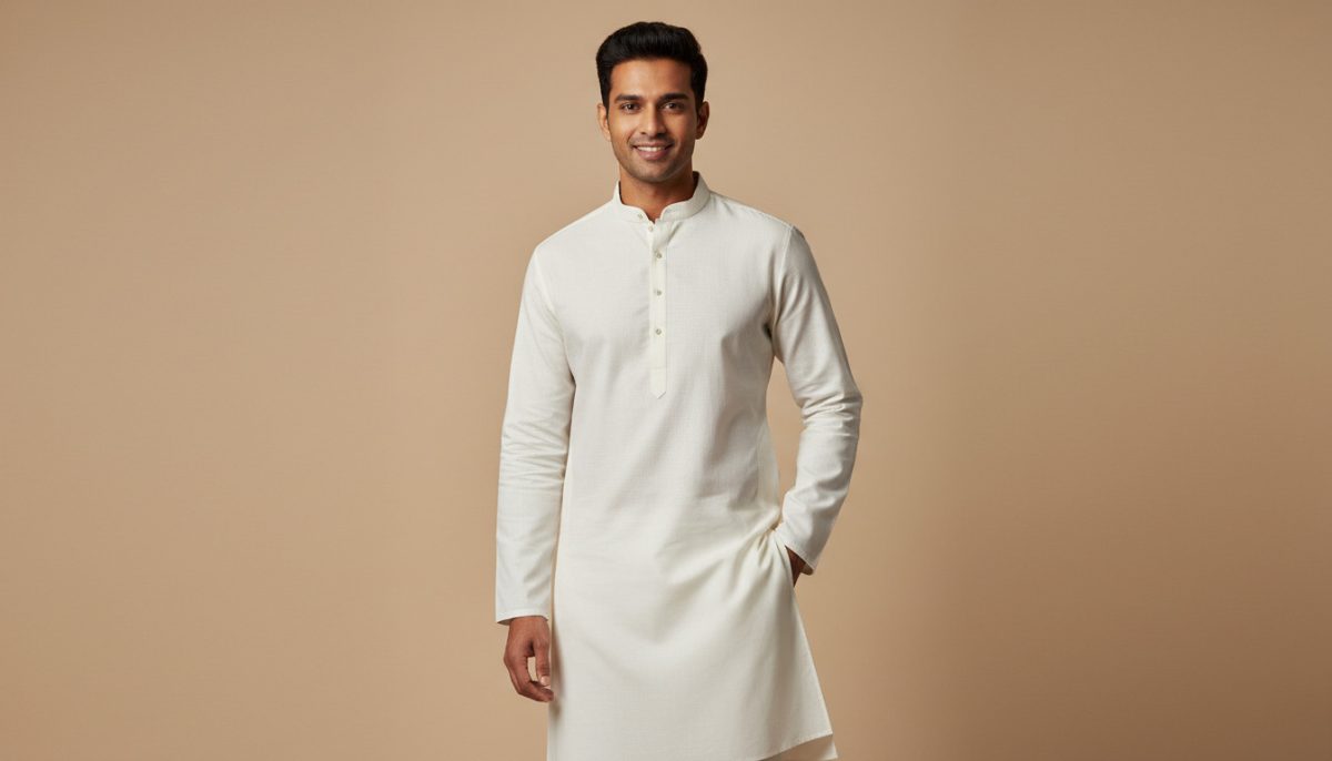 What Is A Kurta? Everything You Need To Know About Men’s Ethnic Wear 1 Men’s White Kurta With Full Sleeves