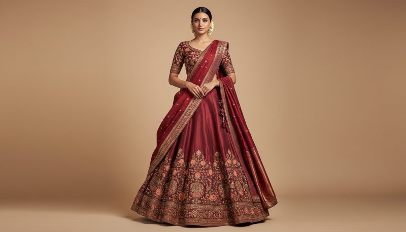 What Is A Lehenga? Meaning, History, Structure And Traditional Significance 2 Bridal Red Lehenga