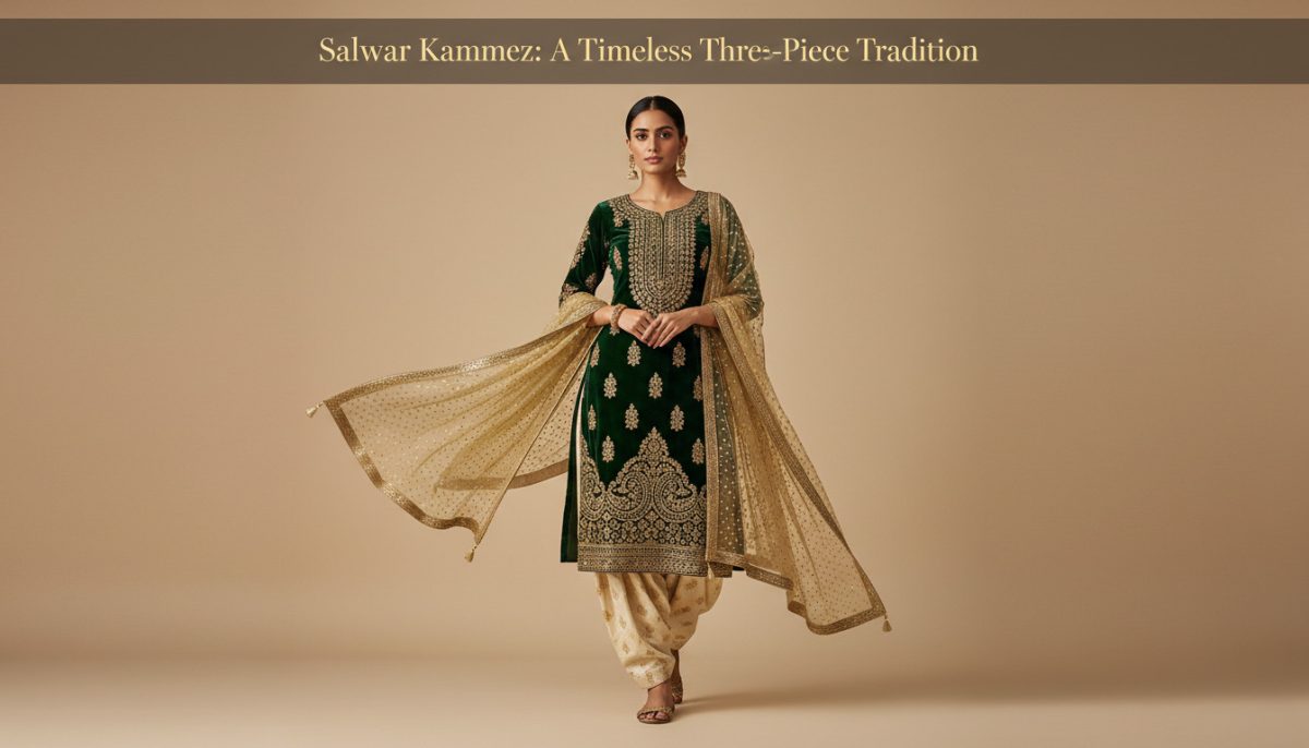 What Is A Salwar Kameez? Everything You Need To Know 1 Emerald Green Salwar Kameez With Dupatta