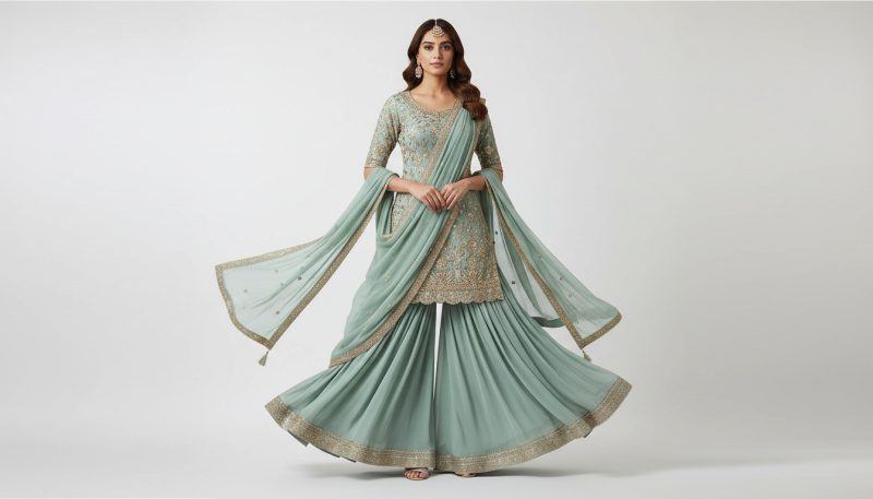 Sharara Vs Gharara: What’s The Real Difference? 2 Women Wearing Spinning Sharara Outfit