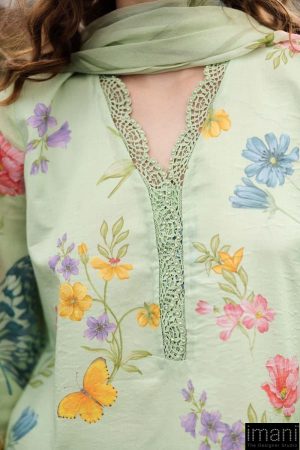 Maria.b Casual Wear Lime Green Embroidered Lawn Suit Mbdw-Ef2631Lg 12 Dw Ef2631B Imanistudio.com