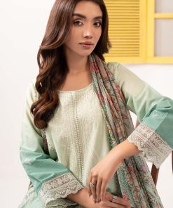 Luxury Pret Green Embroidered Dobby Lawn Suit Mbdw-Ef2663Go 11 Dw Ef2663C Imanistudio.com