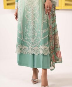 Luxury Pret Green Embroidered Dobby Lawn Suit Mbdw-Ef2663Go 14 Dw Ef2663F Imanistudio.com