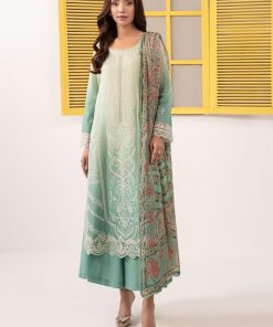 Luxury Pret Green Embroidered Dobby Lawn Suit MBDW-EF2663GO