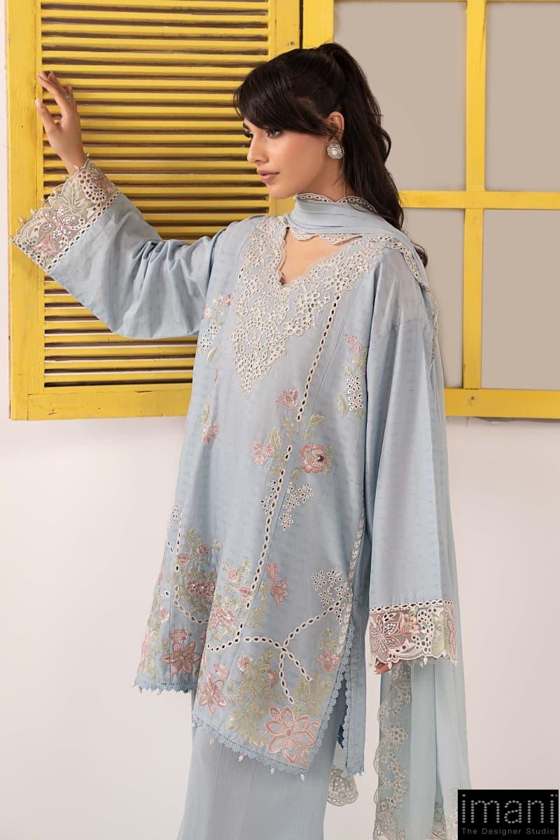 Luxury Pret Sky Blue Dobby Lawn Embroidered Suit Mbdw-Ef26104Sb 8 Luxury Pret Sky Blue Dobby Lawn Embroidered Suit Mbdw-Ef26104Sb - Image 8