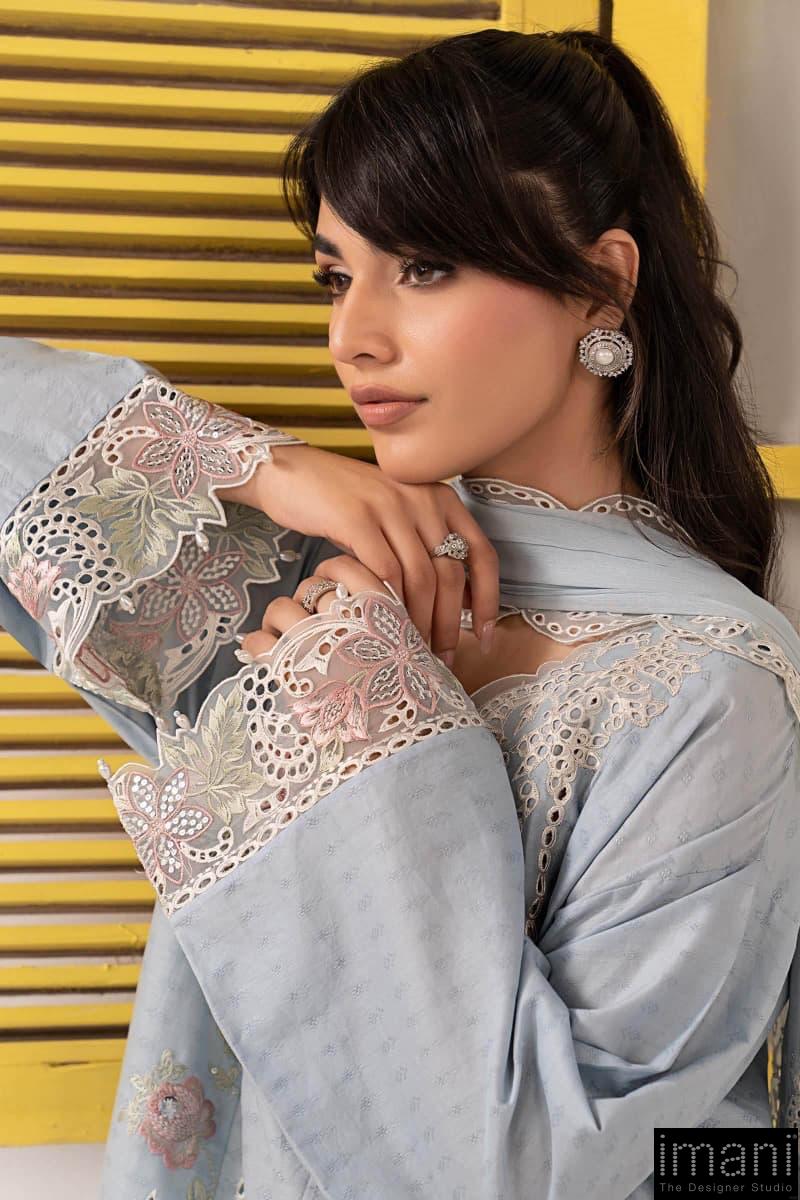 Luxury Pret Sky Blue Dobby Lawn Embroidered Suit Mbdw-Ef26104Sb 4 Luxury Pret Sky Blue Dobby Lawn Embroidered Suit Mbdw-Ef26104Sb - Image 4