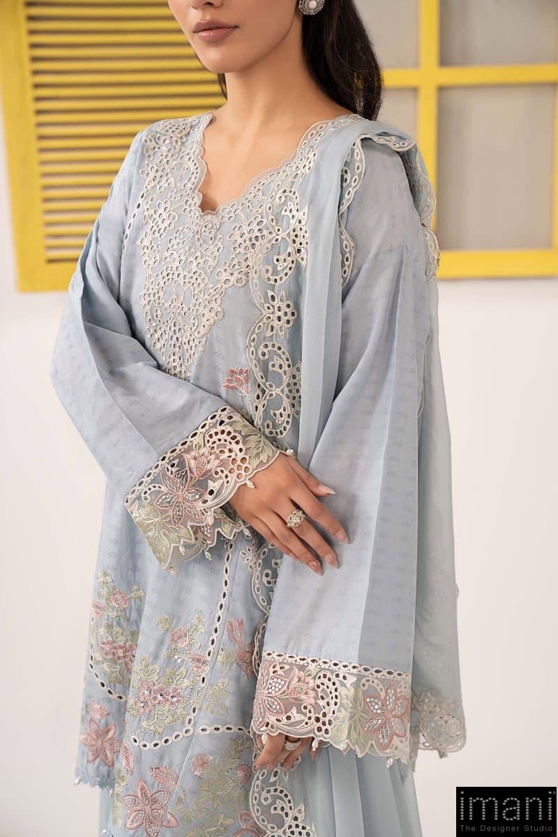 Luxury Pret Sky Blue Dobby Lawn Embroidered Suit Mbdw-Ef26104Sb 6 Luxury Pret Sky Blue Dobby Lawn Embroidered Suit Mbdw-Ef26104Sb - Image 6