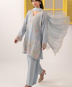 Luxury Pret Sky Blue Dobby Lawn Embroidered Suit Mbdw-Ef26104Sb 11 Dwef26104F Imanistudio.com