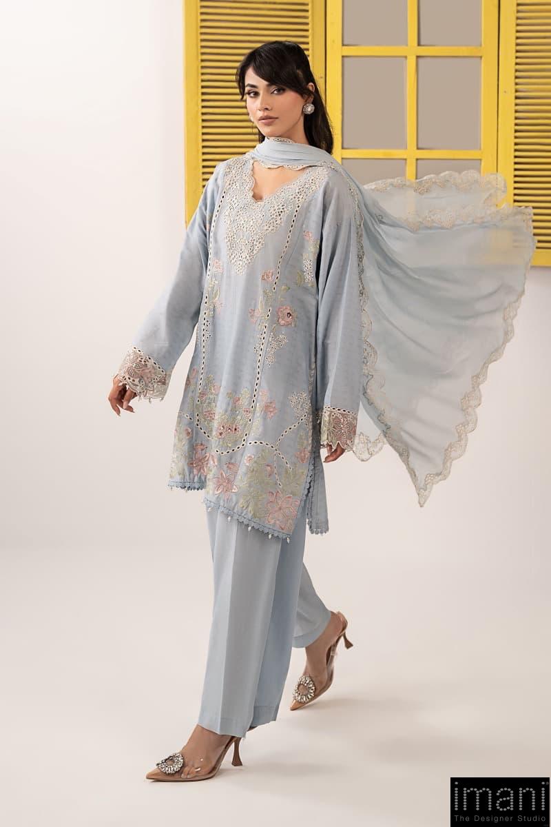 Luxury Pret Sky Blue Dobby Lawn Embroidered Suit Mbdw-Ef26104Sb 3 Luxury Pret Sky Blue Dobby Lawn Embroidered Suit Mbdw-Ef26104Sb - Image 3