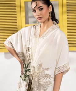 2Pcs Luxury Pret Off White Printed Embroidered Lawn Suit Mbdw-Ef26132Wk 8 Dwef26132B Imanistudio.com
