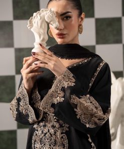 Luxury Pret Black Embroidered Dobby Lawn Suit Mbdw-Ef2620Bb 11 Dwef2620C Imanistudio.com