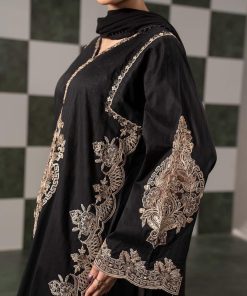 Luxury Pret Black Embroidered Dobby Lawn Suit Mbdw-Ef2620Bb 12 Dwef2620D Imanistudio.com