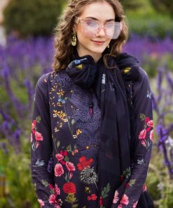 Luxury Pret Navy Blue Printed &Amp; Embroidered Lawn Suit Mbdw-Ef2654Np 9 Dwef2654A Imanistudio.com