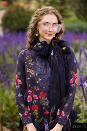 Luxury Pret Navy Blue Printed &Amp; Embroidered Lawn Suit Mbdw-Ef2654Np 9 Dwef2654A Imanistudio.com