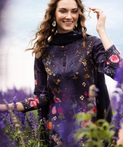 Luxury Pret Navy Blue Printed &Amp; Embroidered Lawn Suit Mbdw-Ef2654Np 11 Dwef2654C Imanistudio.com