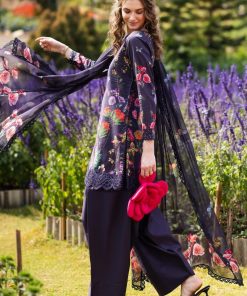 Luxury Pret Navy Blue Printed &Amp; Embroidered Lawn Suit Mbdw-Ef2654Np 8 Dwef2654E Imanistudio.com