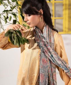 Luxury Pret Green Embroidered Dobby Lawn Suit Mbdw-Ef2663Mo 10 Dwef2663Yellowb Imanistudio.com