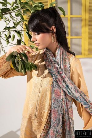 Luxury Pret Green Embroidered Dobby Lawn Suit Mbdw-Ef2663Mo 10 Dwef2663Yellowb Imanistudio.com