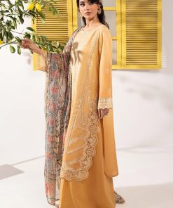 Luxury Pret Green Embroidered Dobby Lawn Suit Mbdw-Ef2663Mo 14 Dwef2663Yellowf Imanistudio.com