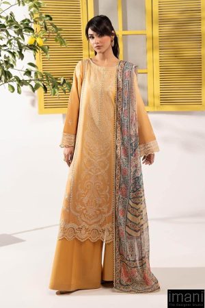 Luxury Pret Green Embroidered Dobby Lawn Suit MBDW-EF2663MO